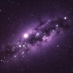 Wall Mural - cosmic purple galaxy illustration depicting stars nebulae and light