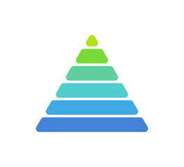 Wall Mural - levels of triangular pyramid. triangle pyramid chart. maslow layer diagram. development level infogr