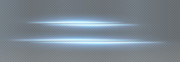 Aufkleber - Glowing blue light streaks with sparkles and flares on a transparent background. A dynamic, futuristic design perfect for energy, speed, or holiday themes.