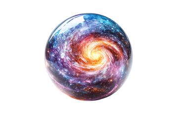 Wall Mural - swirling nebula encased in a glass orb, cut out transparent