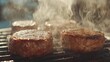 © huiying - Juicy beef steaks sizzling on grill, capturing the essence of smoky barbecue perfection.