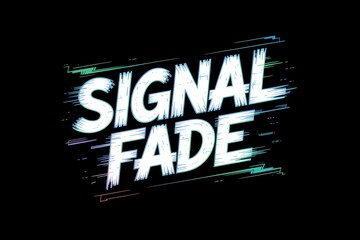 Wall Mural - abstract illustration showcasing a 'signal fade' concept with neon streaks