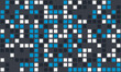 © Olena - Abstract geometric pattern of blue, white, and gray squares.  Perfect for tech, data visualization, or modern design projects. Represents digital technology, connectivity, or data streams.