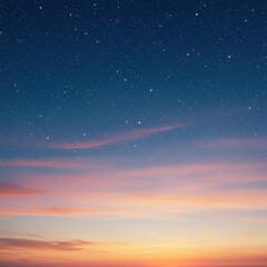 Wall Mural - vibrant starry night sky with pink sunset and celestial bodies