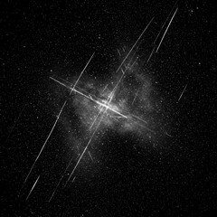 Wall Mural - white starfield in deep black space abstract cosmos