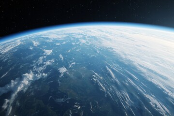 Wall Mural - stunning earth from space blue planet clouds atmosphere view from orbit