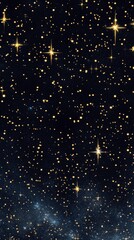 Wall Mural - Starry Night Sky With Sparkling Stars