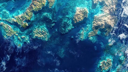 Wall Mural - a high-definition satellite image of earth from space, featuring visible ecosystems like deserts, ju