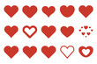 © Apon - Red heart shapes vector graphic love valentine day