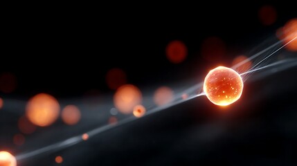 Wall Mural - abstract image of glowing particles in digital space. it depicts energy and connection in a modern s