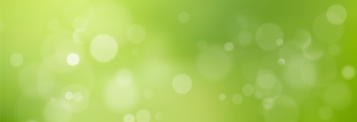 Aufkleber - Bokeh Background on Green Summer Backdrop with Soft Blur and Light Effect. Fresh Natural Abstract Overlay with Glowing Circles and Sunlight Particles for Seasonal or Eco Design Projects
