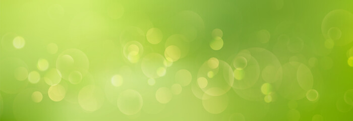 Aufkleber - Bokeh Background on Green Summer Backdrop with Soft Blur and Light Effect. Fresh Natural Abstract Overlay with Glowing Circles and Sunlight Particles for Seasonal or Eco Design Projects