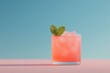 © Сергей Захаров - minimalistic composition featuring refreshing summer drink against simple backdrop with ample copy space