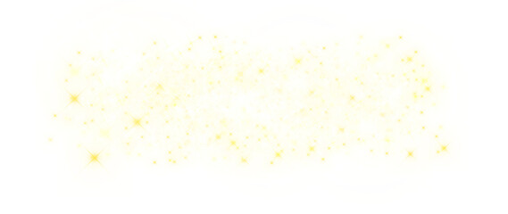 Wall Mural - Bright yellow sparkling overlay with soft light effects and glowing bokeh, perfect for festive designs, digital artwork, and creative backgrounds. Transparent background.