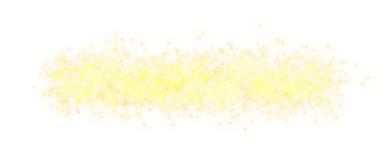 Wall Mural - Glittering dust on a transparent background. Golden sparkling lights. Christmas Holiday glow particle. Magic star effect. Shine background. Festive party design. PNG image