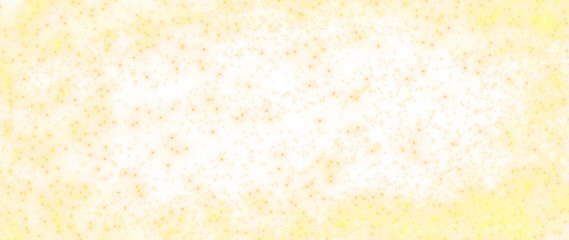 Wall Mural - Glittering dust on a transparent background. Golden sparkling lights. Christmas Holiday glow particle. Magic star effect. Shine background. Festive party design. PNG image
