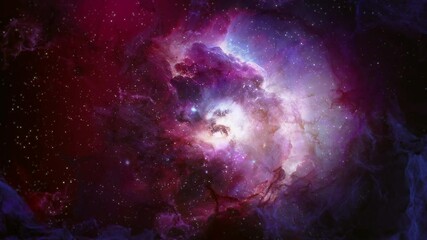 Wall Mural - deep space nebula clouds looping with soft glowing cosmic motion