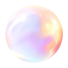 Wall Mural - pastel color soup bubble in watercolor style isolated on white background