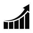 © Oliver Vandenberg - Black vector bar charts showing upward direction