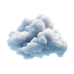 Wall Mural - a fluffy white cloud floats on a white background a digital rendering of a cumulus cloud