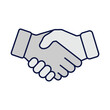 © Oliver Vandenberg - Shake hands silhouette icon vector illustration isolated on white background