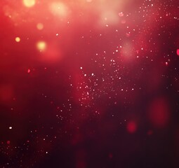 Wall Mural - Abstract red bokeh background with glittering particles