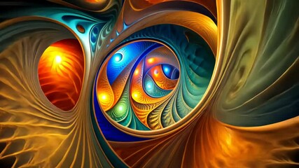 Wall Mural - Mesmerizing Swirls of Color A Kaleidoscopic Journey Through Abstract Dimensions