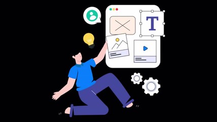 User Interface design Motion Graphic Rendering with Transparent Alpha Channel and 4K Resolution	