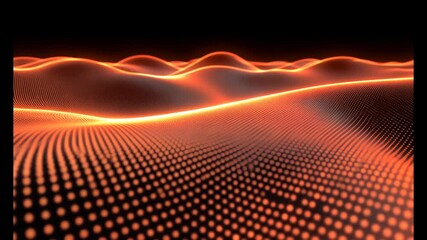 Wall Mural - abstract glowing wave background with dynamic orange light effect design