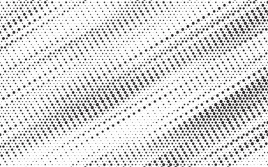 Fototapete - Triangular Halftone Texture Retrowave Vector Geometric Technology Abstract Background. Half Tone Triangles Retro Colored Pattern. Minimal 80s Style Dynamic Tech Structure Wallpaper