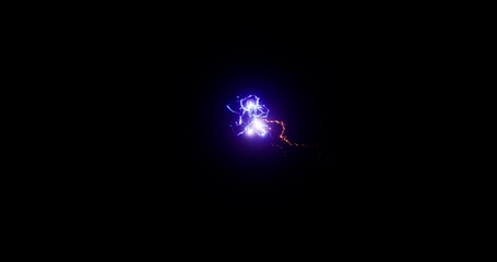 spark effect on black background