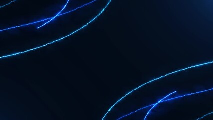 Wall Mural - abstract flowing laser beam lines or neon lines in data technology style on black background.
