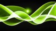 © WINGGOD - Dynamic green waves flowing across the screen with a powerful light burst at the center adding vibrancy