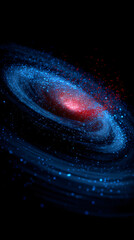 Wall Mural - A digital theatrical performance of a galax forming in the universe.
