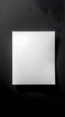 Wall Mural - a simple clean white rectangular frame placed against a dark monochrome background creating a minima