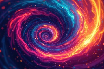 Wall Mural - Abstract swirling vortex of vibrant colors creating a mesmerizing design , vortex, flow, kaleidoscope