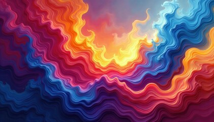 Poster - abstract swirling colors representing emotional intensity, tones, anxiety
