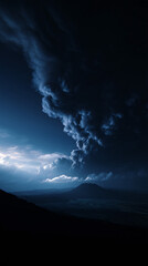 Wall Mural - explosive volcanic eruption with dramatic ash clouds --profile duwxuuu