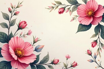 Wall Mural - elegant floral vector illustration, perfect for textile prints, wallpapers, and invitations delicate
