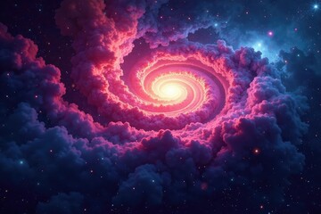 Wall Mural - swirling nebulae, vibrant colors, cosmic dust , science fiction, infinite, exploration