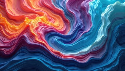 Wall Mural - fluid organic shapes creating a swirling pattern, pattern, visual