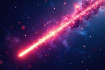 Wall Mural - streaking meteor, cosmic dust trail, vibrant nebula , background, light, cosmic