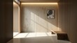 © Ivnkristia - Minimalist Hallway in Sunlight. Modern Architectural Entryway.