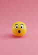 © BARETH - Surprised Emoji Face Pink Background 3D Render World Emoji Day Fun Playful Emotion Illustration