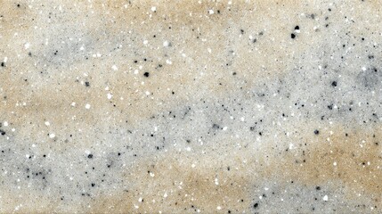 Poster - Close-up of a mottled quartz surface showcasing gray and beige flecks, ideal for versatile design applications with ample copy space on the left
