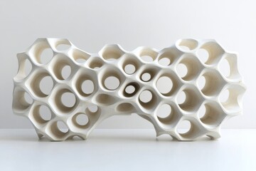 Leinwandbilder - Intricate 3D print pattern created with precision showcasing a mesmerizing spiral design with complex geometric shapes and interlocking loops