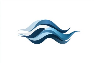 Fototapete - Colorful abstract design with flowing waves and swirling shapes against a white background, created for a modern artistic expression