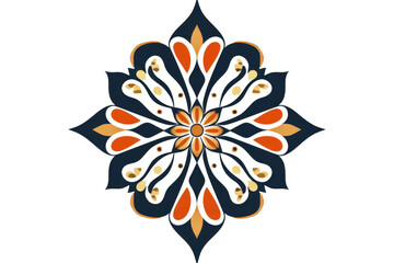 Poster - Elegant ornamental design with intricate patterns and golden hues suitable for various artistic applications in print and digital media