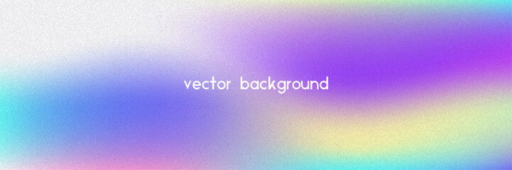 Wall Mural - noise gradient background. abstract grainy bg in pink, purple and blue colors. iridescent hologram. 