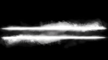 Wall Mural - white horizontal smoke collection